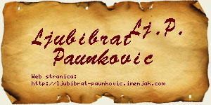 Ljubibrat Paunković vizit kartica